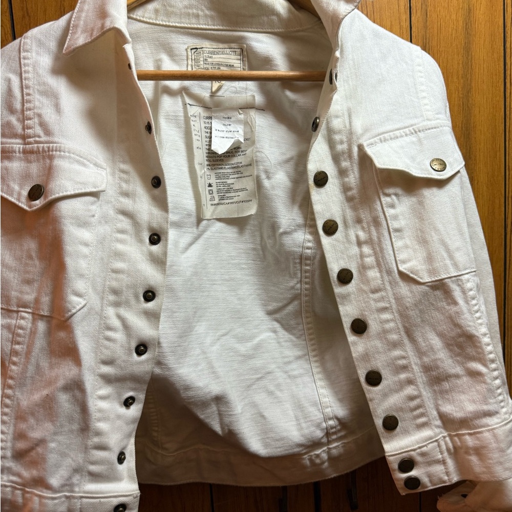 Current/Elliott Off-White Denim Jacket